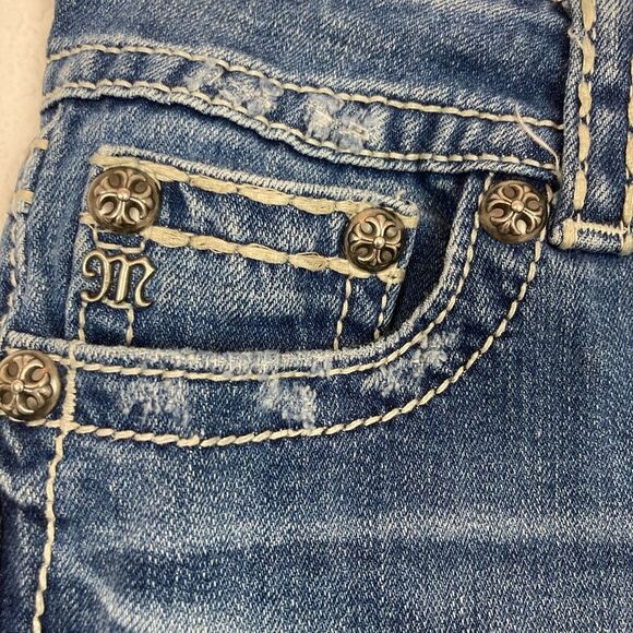 Miss Me Jorts with Blinged Out Pockets - Picture 3 of 13